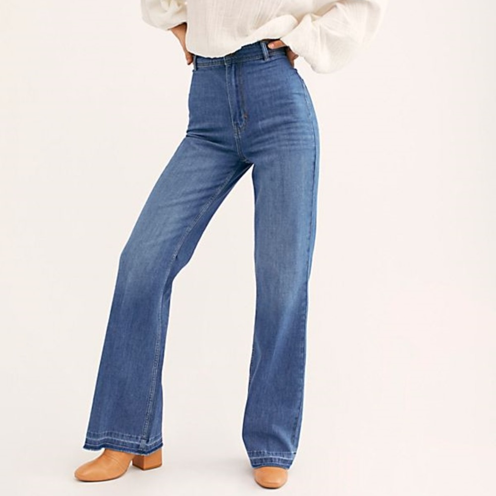 NWT Freepeople High Waisted Denim with Flare